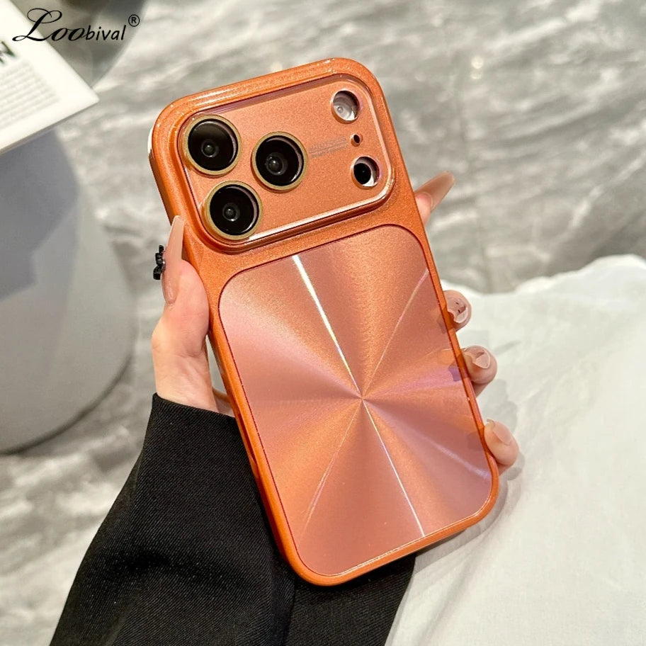 Aurora CD Pattern Large Window Case For iPhone