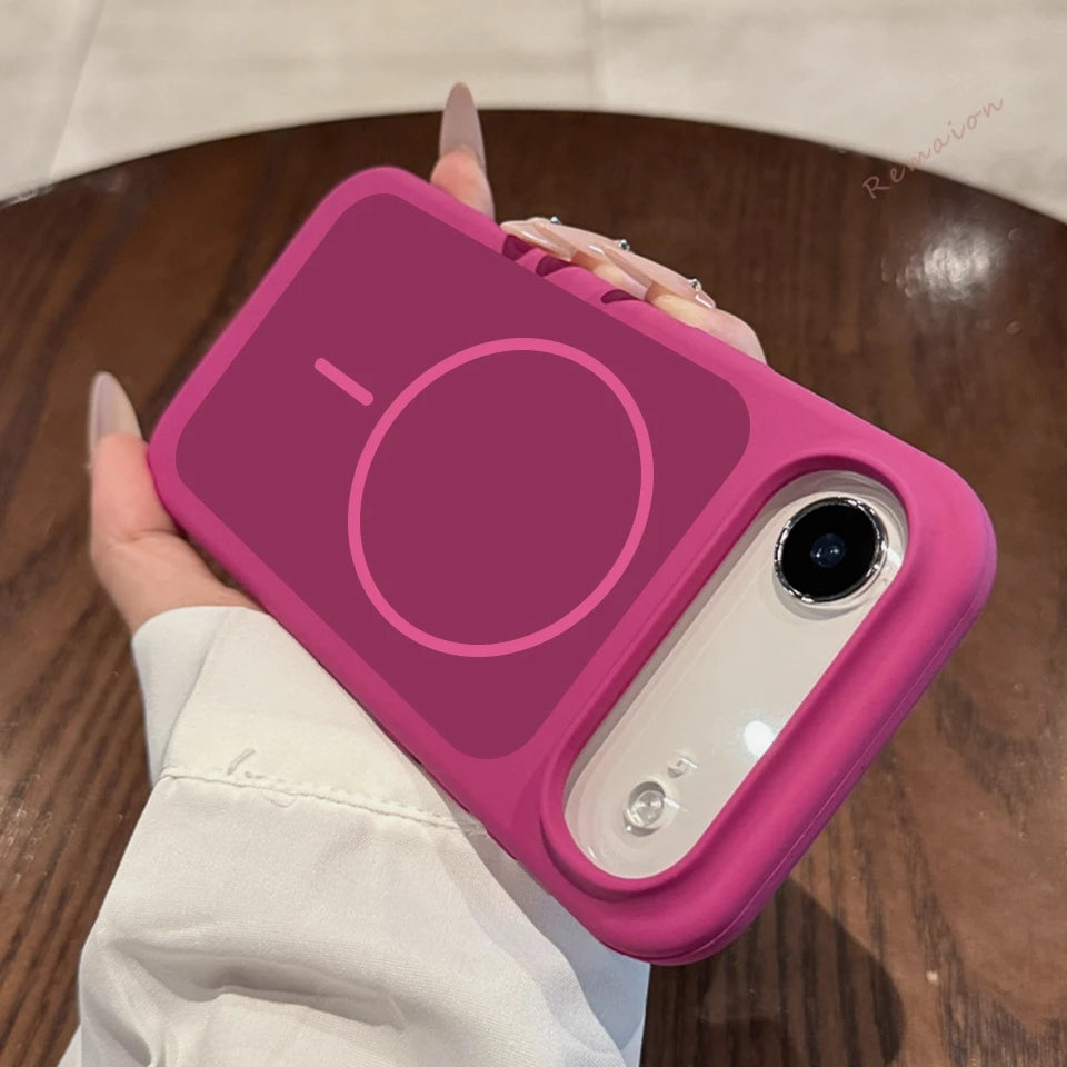 Magnetic Liquid Silicone Phone Case For iPhone