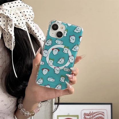 Kawaii Cartoon Bear Stand Magnetic Phone Case