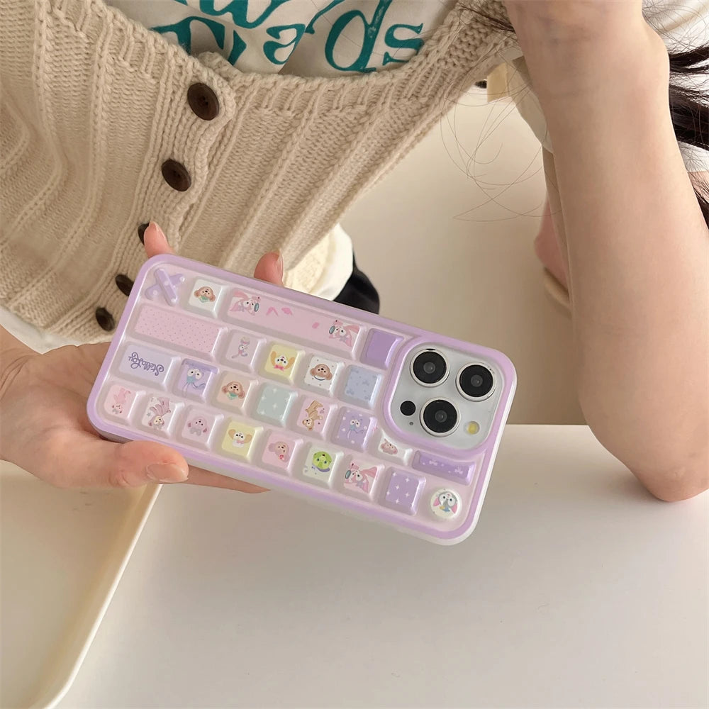 Creative Keyboard Pattern Cute Cartoon Color Phone Case