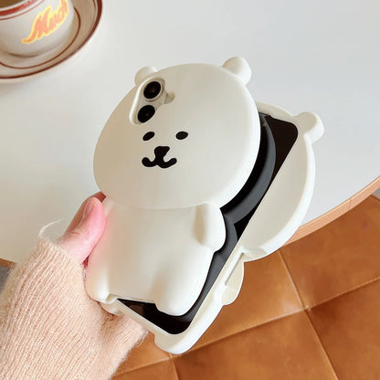 Kawaii 3D Cartoon Nagano Bear Phone Case