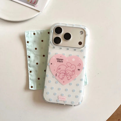 Korean Cute Cartoon Love Sanrio My Melody Shockproof Phone Case For iPhone