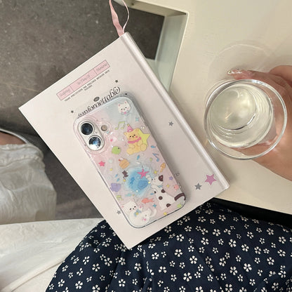 Adorable & Sweet Cartoon Cats & Fish Lovely & Magical Protective Phone Case