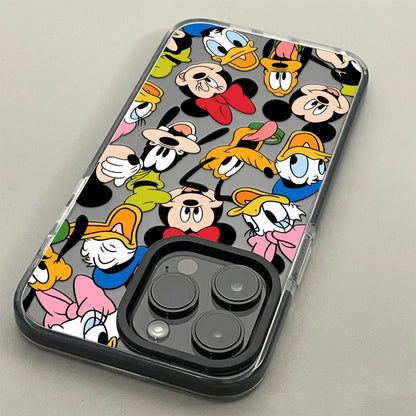 Disney Mickey Minnie Mouse Donald Duck Happy Strap Phone Case For iPhone