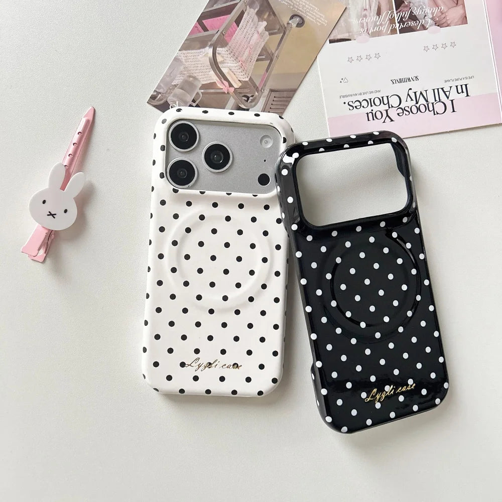 For Magsafe Polka Dot Candy Color Case For iPhone