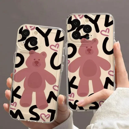 Lovely Pink Bear Phone Case