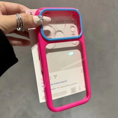 Transparent Double Color Contrast Case For iPhone