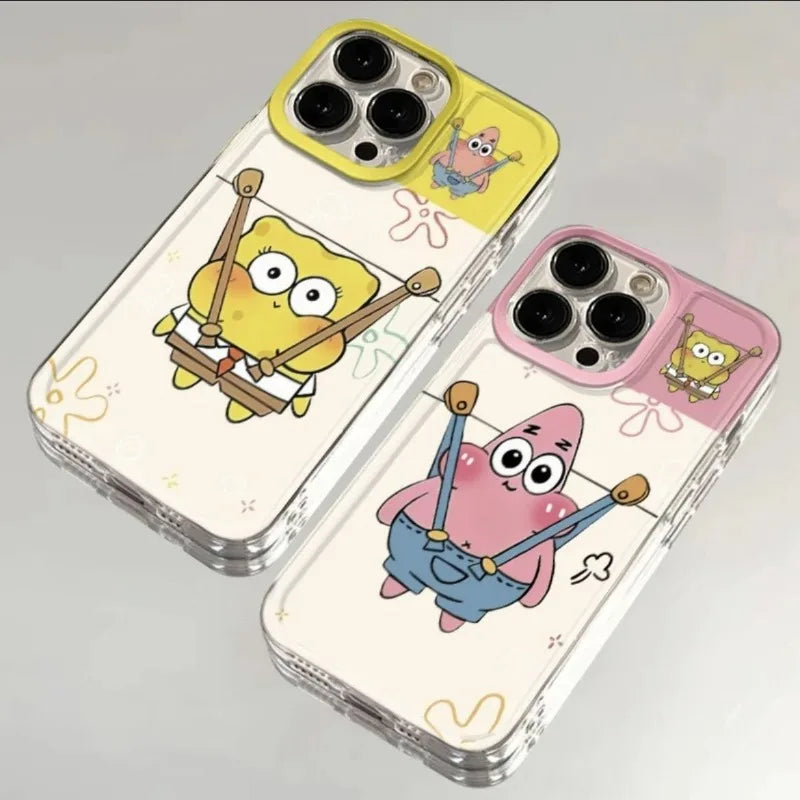 Anime Spongebo Squarepants Soft Shell Mobile Phone Case Available For iPhone
