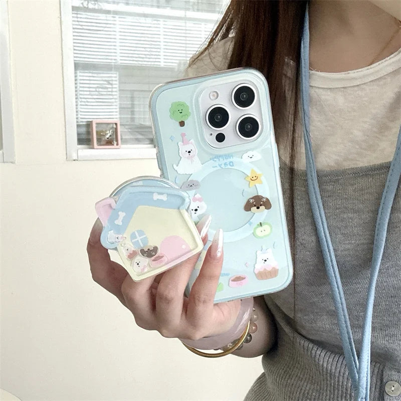 Cute Puppy Magnetic Phone Case