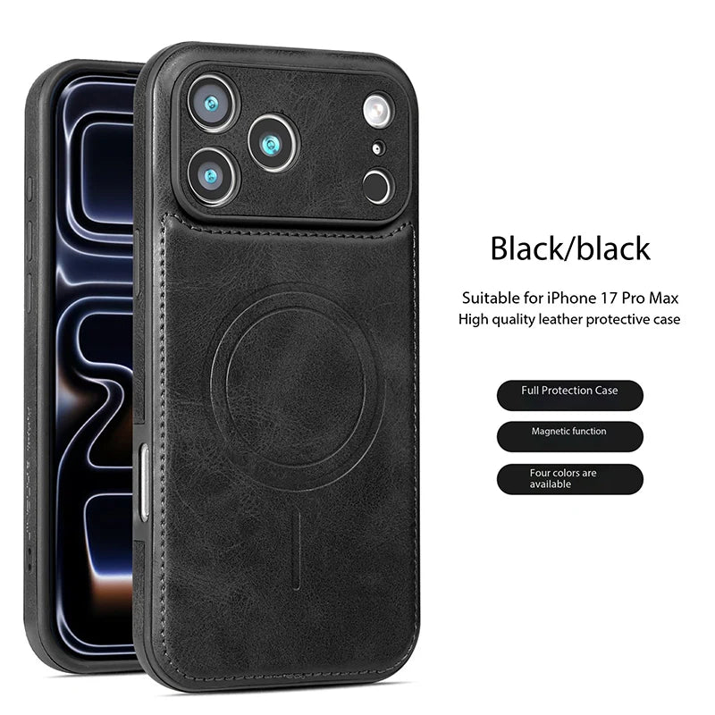 For Magsafe Magnetic Leather Phone Case For iPhone