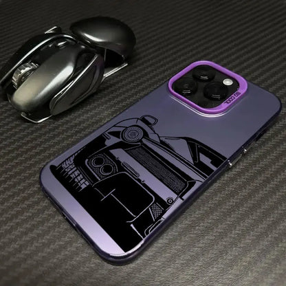 Male Men Sports Car Cartoon Line Coque For iPhone
