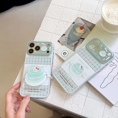 Cute Sanrio Hello Kitty Cake Magnetic Bracket Phone Case For iPhone