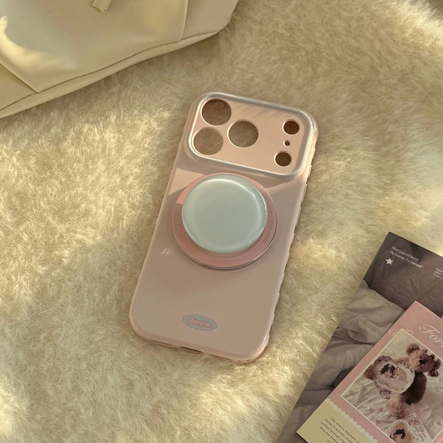 Korean Macaron Candy Colors Bracket Magnetic Phone Case For iPhone