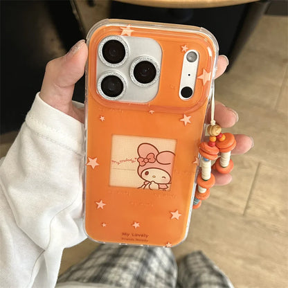 Fashion Orange Star Melody Phone Case For iPhone