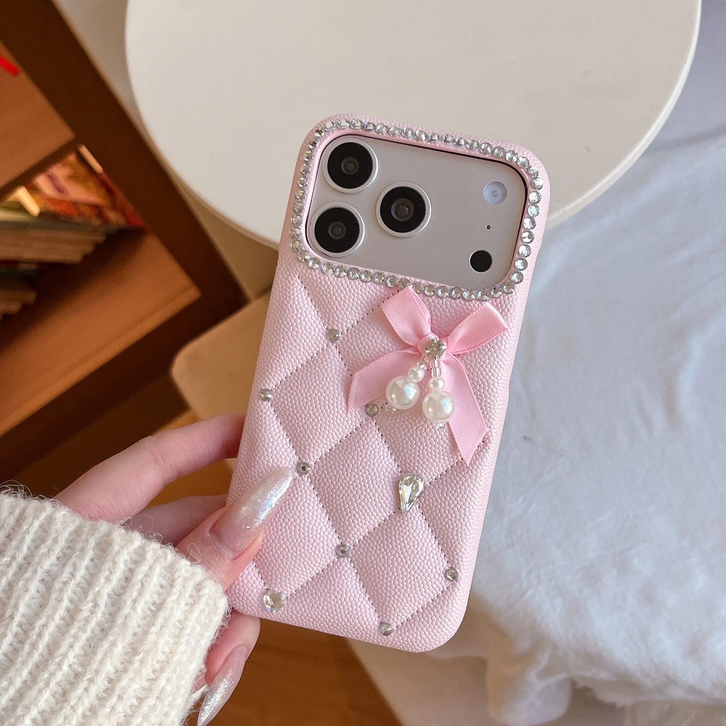 Luxury Tartan Leather Phone Case For iPhone