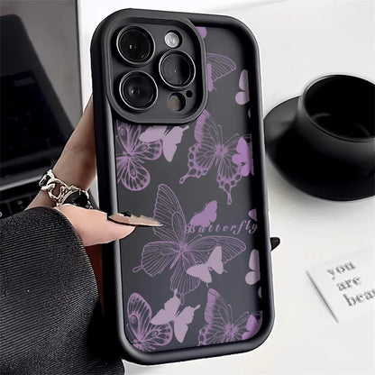 Black Butterfly Silicone Phone Case