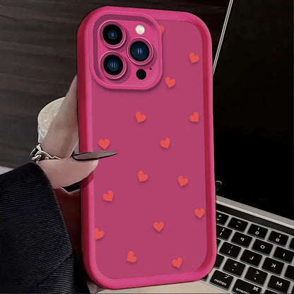 Black Small Love Heart Case For iPhone