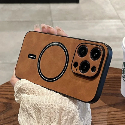 Luxury Wireless Charging Magnetic Cortex Phone Case