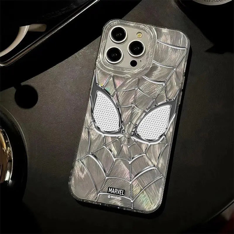 Spider Web Marvel Spider Man Fox Tail Pattern Phone Case For iPhone