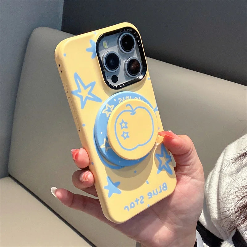 Line Star apple Cute Magnetic Phone Case