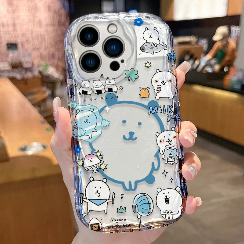 Adorable Japanese Cartoon Joke Bear And Qoos Case For iPhone