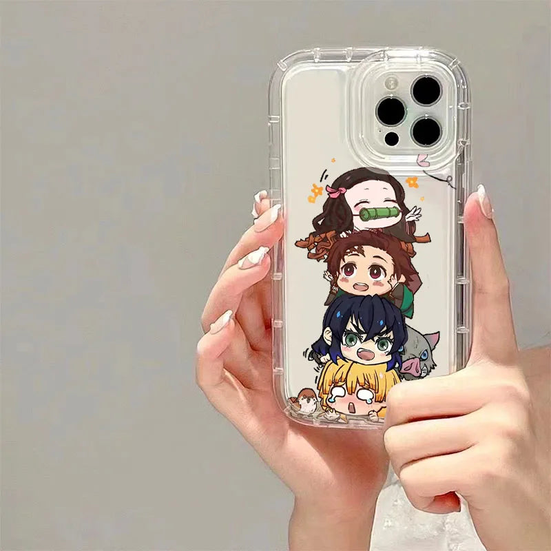 Demon Slayer Anime Clear Phone Case For iPhone