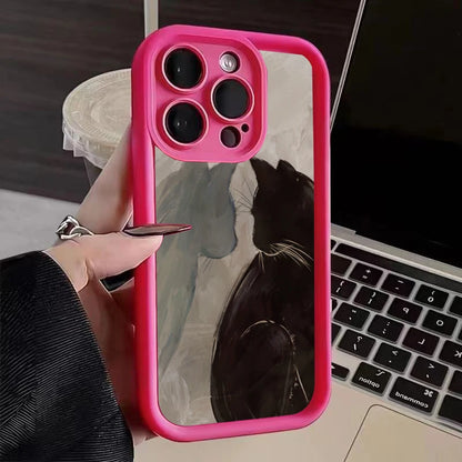 Oil Painting Two Cats Pattern Phone Case