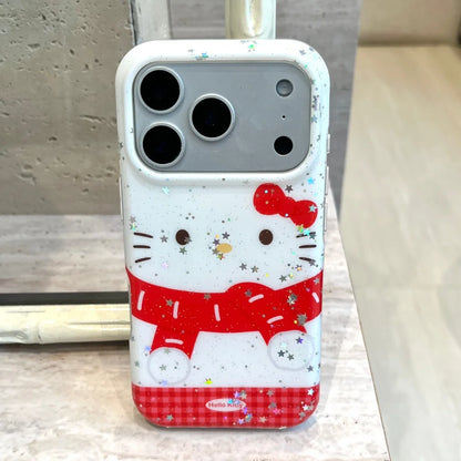 Big Face Star Kitty Red Shockproof Anti Drop Phone Case