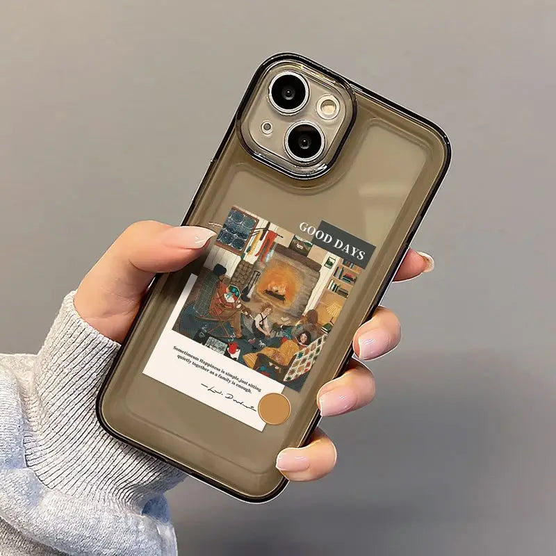 Art Paintings Back Cover Bumper Dustproof Non Slip Anti Fall Phone Case