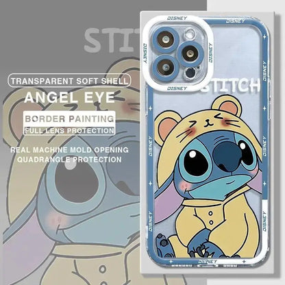Couple Cartoon Lilo Stitch Phone Case For IPhone