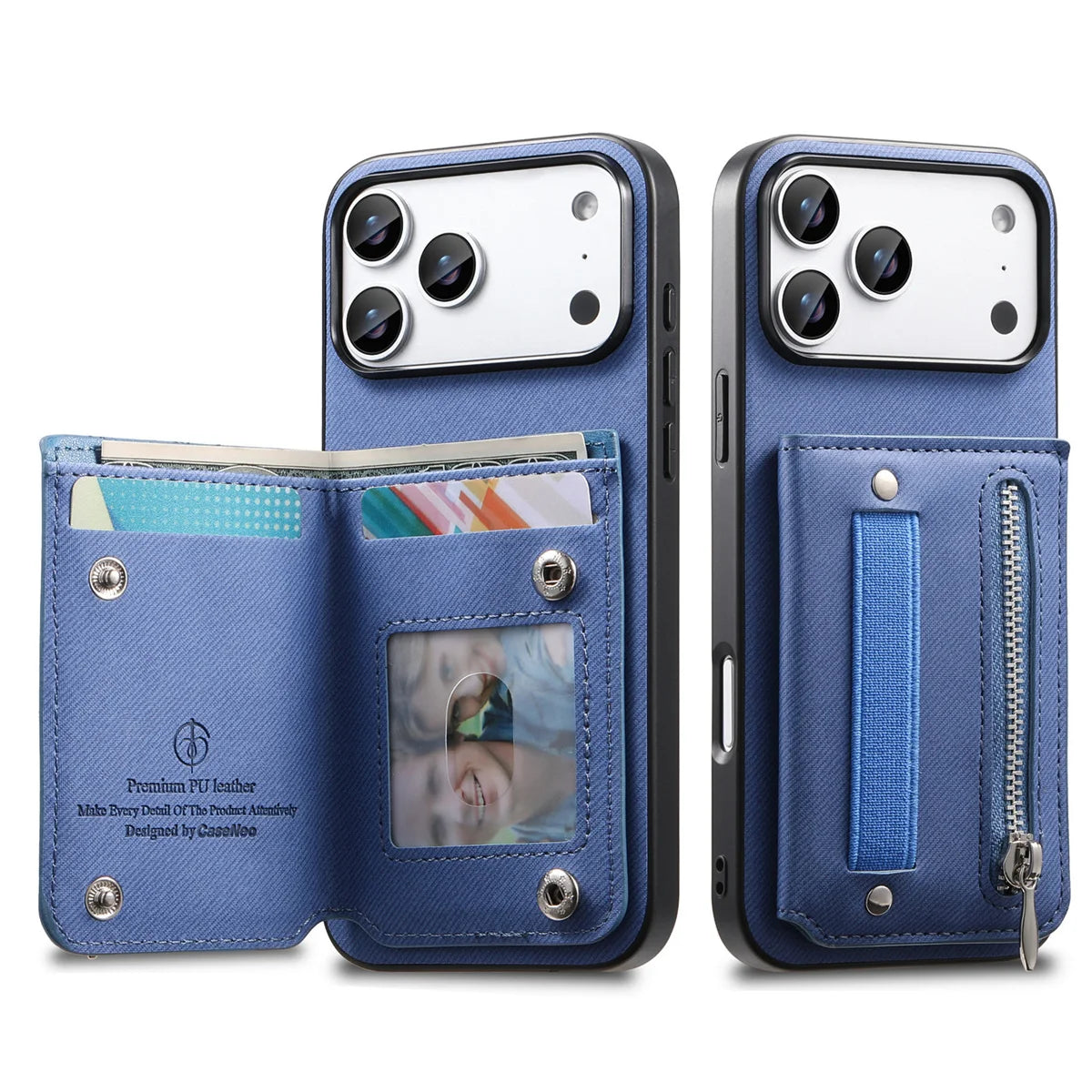 Wrist Strap Flip Rfid Wallet with Card Holder Phone Case  For iPhone