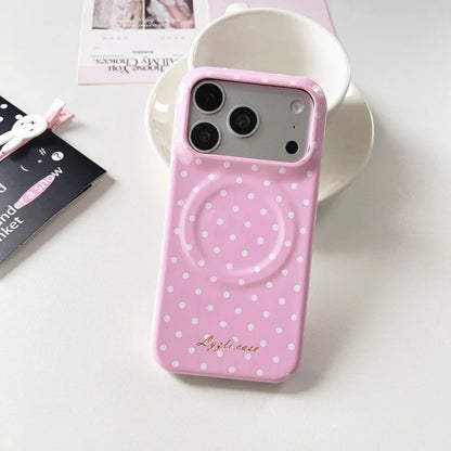 For Magsafe Polka Dot Candy Color Case For iPhone