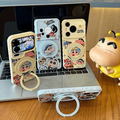 Crayon Shin-Chan Rotate Holder Phone Case For iPhone