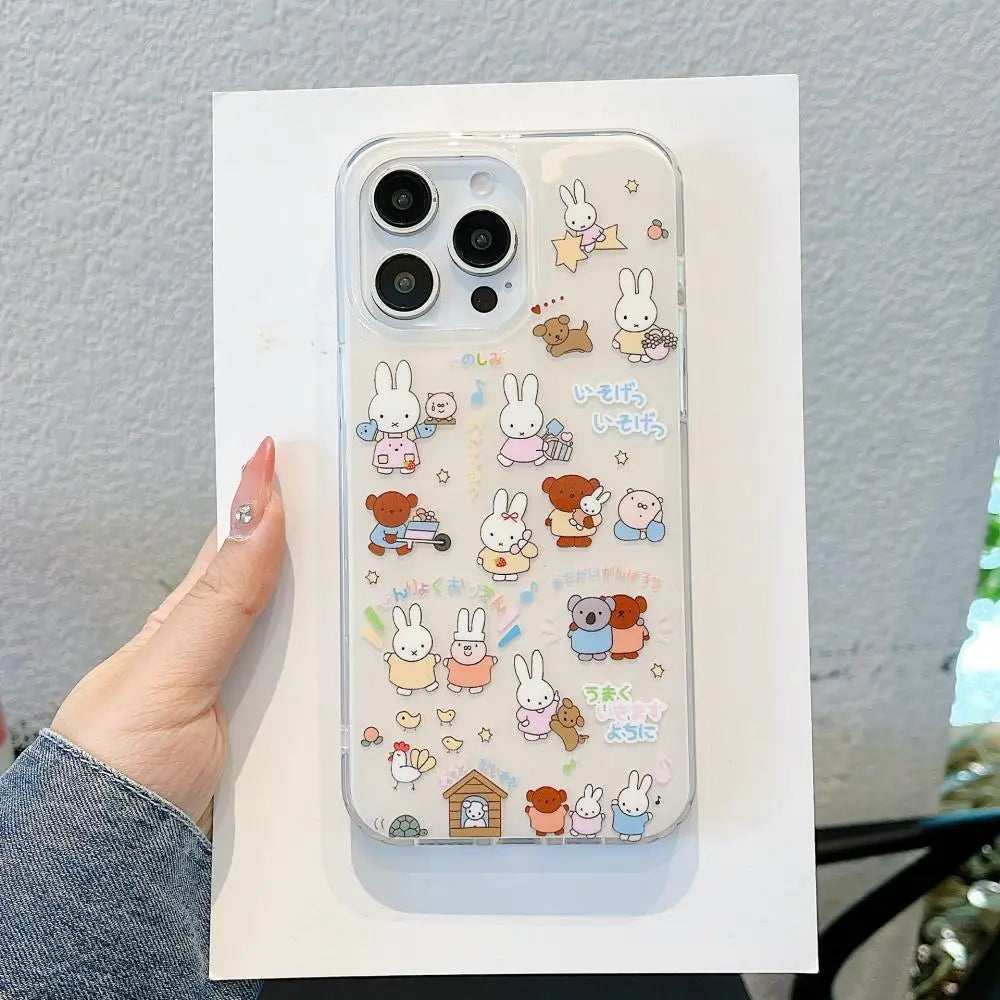 Miffy Kawaii Cartoon Transparent Phone Case