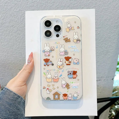 Miffy Kawaii Cartoon Transparent Phone Case