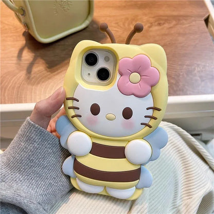 Hello Kitty Kawaii 3D Beer Cute Phone Case For iPhone