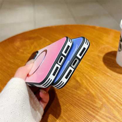 For Magsafe Magnetic Gradient Glass Case For iPhone