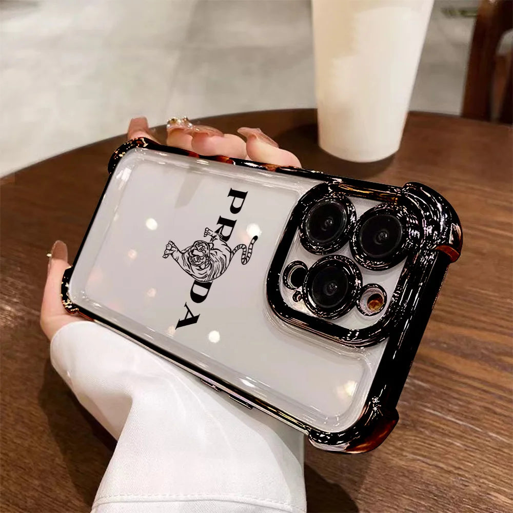 Fashion Tiger Cross Pattern Luxury Phone Case For iPhone