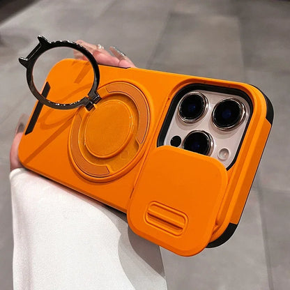 Slide Camera Protection Magnetic Bracket Magsafe Case For iPhone