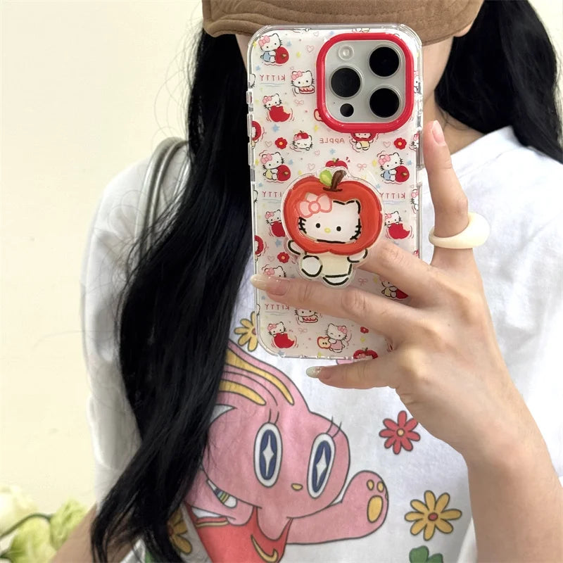 Fashion Cute Hellokitty Magnetic Phone Case For iPhone