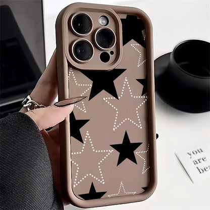 Cute Y2K Star Silicone Phone Case For iPhone