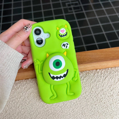 Cute Cartoon Monsters Cover With Stand Holder Phone Case
