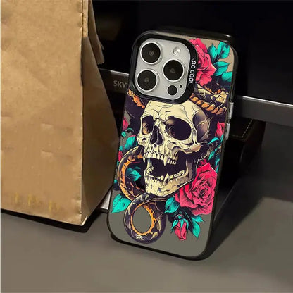 Luxury Skull Rose Cartoon Phone Case