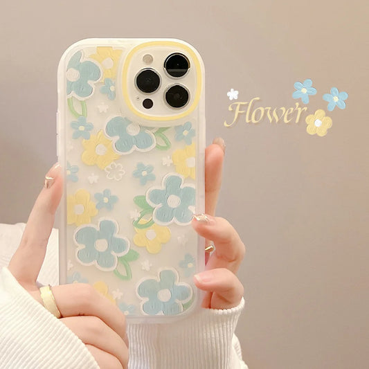 Fashion Oil Painting Flowers Phone Case For iPhone