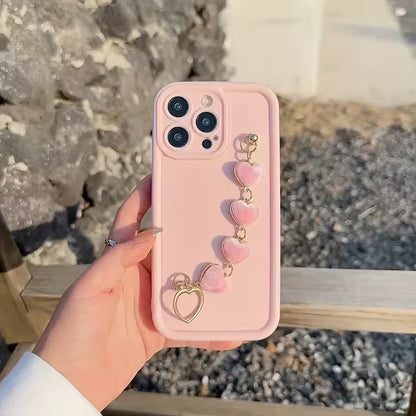 Magnetic Belt Love Chain Silicone Soft Phone Case For iPhone