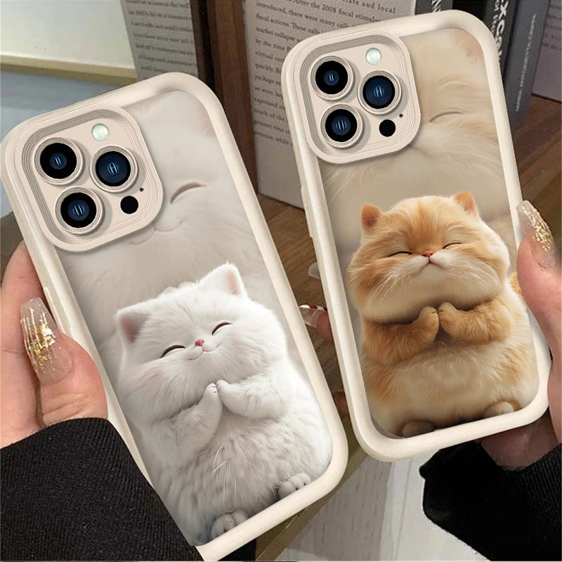Cute Funny Fat Cat Phone Case For iPhone