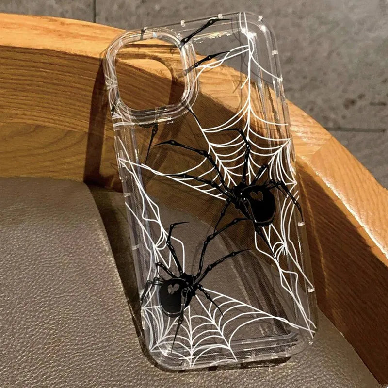 Black Spider Web Soft Phone Case