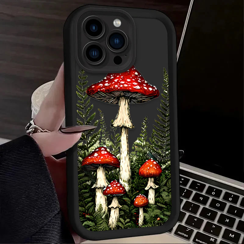 Mushroom Aesthetic Printing Phone Case For iPhone