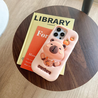 3D Cartoon Copybara Phone Case