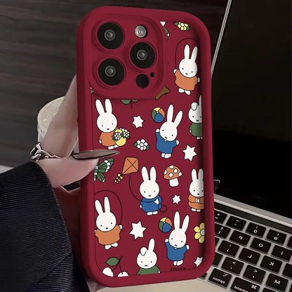 Cartoon Phone Case Soft TPU Miffys Kawaii Back Cover For iPhone